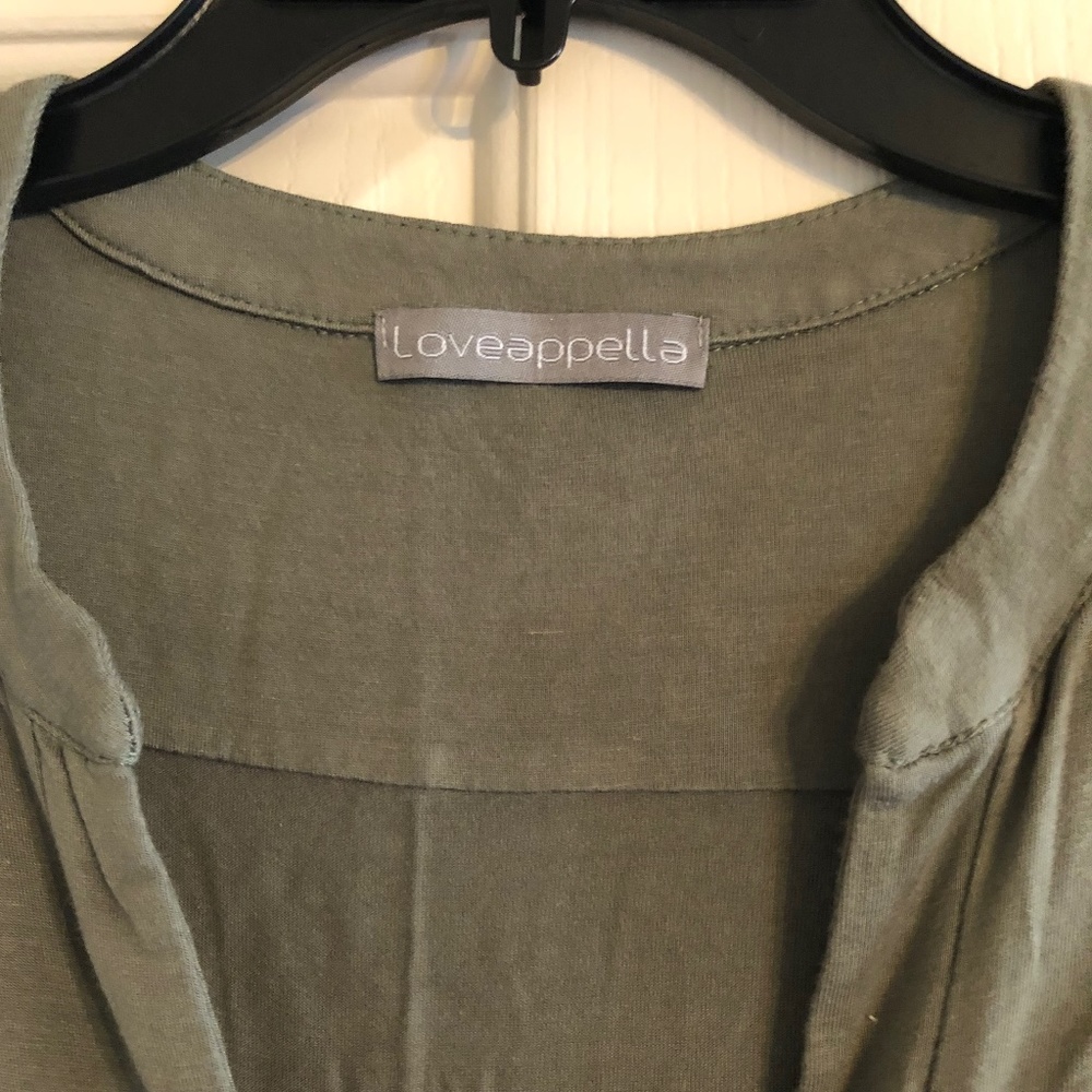 Olive sleeveless tee shirt dress by Loveappelle